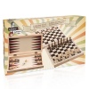 3 in 1 Wooden 66 Pcs Game Set Chess, Backgammon & Draughts [487625]