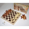 3 in 1 Wooden 66 Pcs Game Set Chess, Backgammon & Draughts [487625]