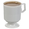 10 White Plastic Cups with Handles (Sleeve Pack)