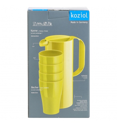 Jug & 4 Cups Koziol 14.5x13x25.5cm [329788]