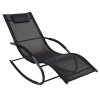 Black Rocking Chair With Pillow [550621]