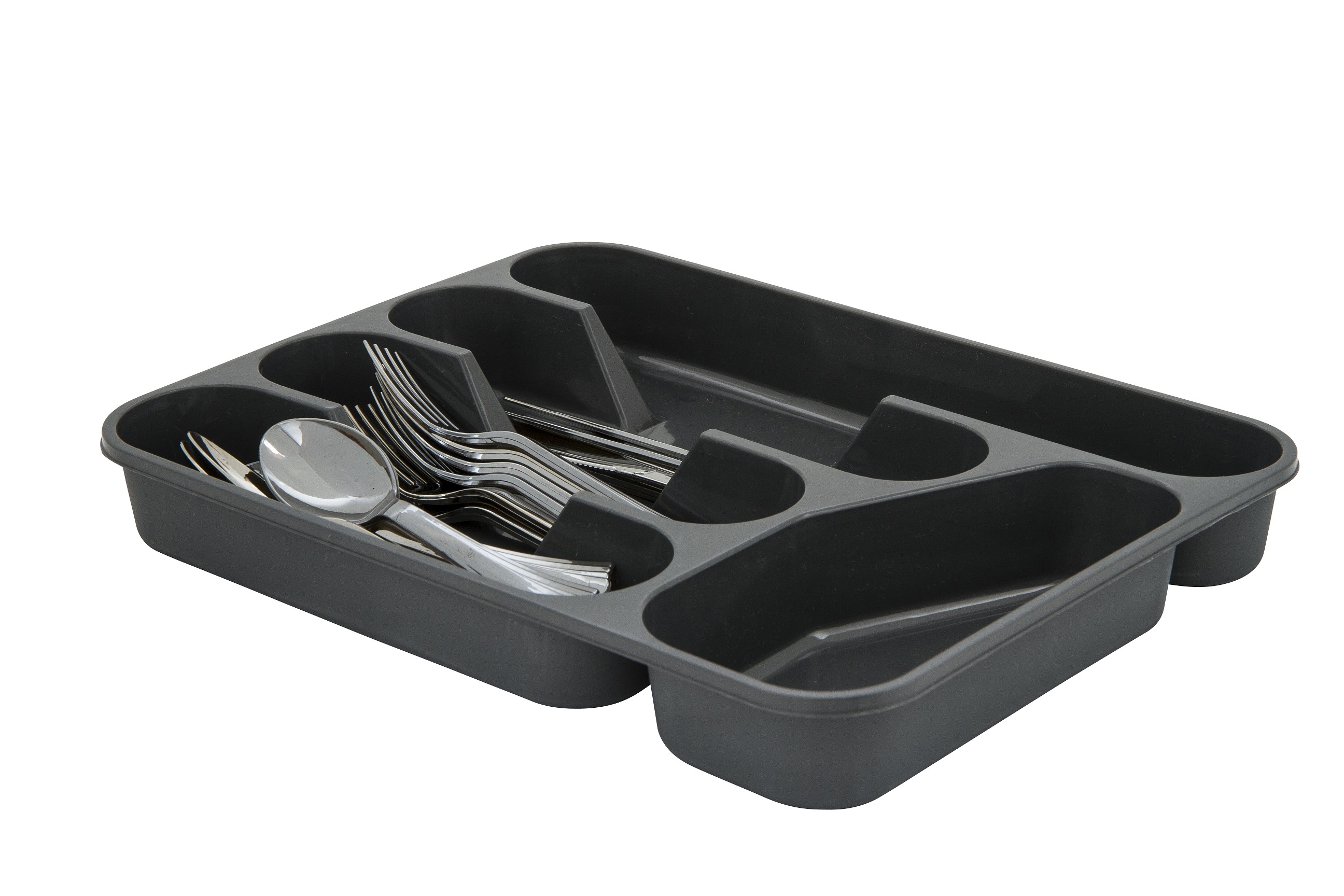 Plastic 5 Section Cutlery & Utensil Drainer Holder Sink Tidy Organiser ...