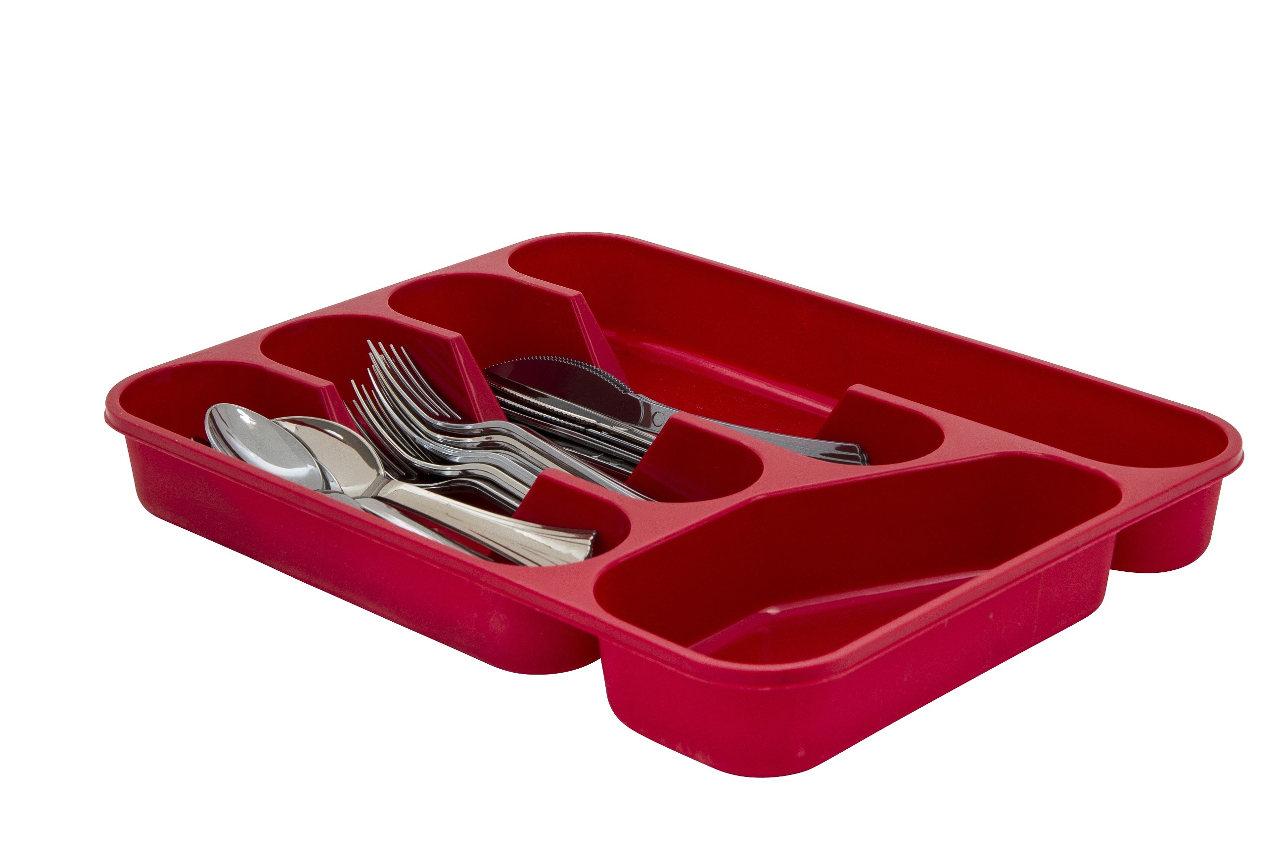 Plastic 5 Section Cutlery & Utensil Drainer Holder Sink Tidy Organiser ...