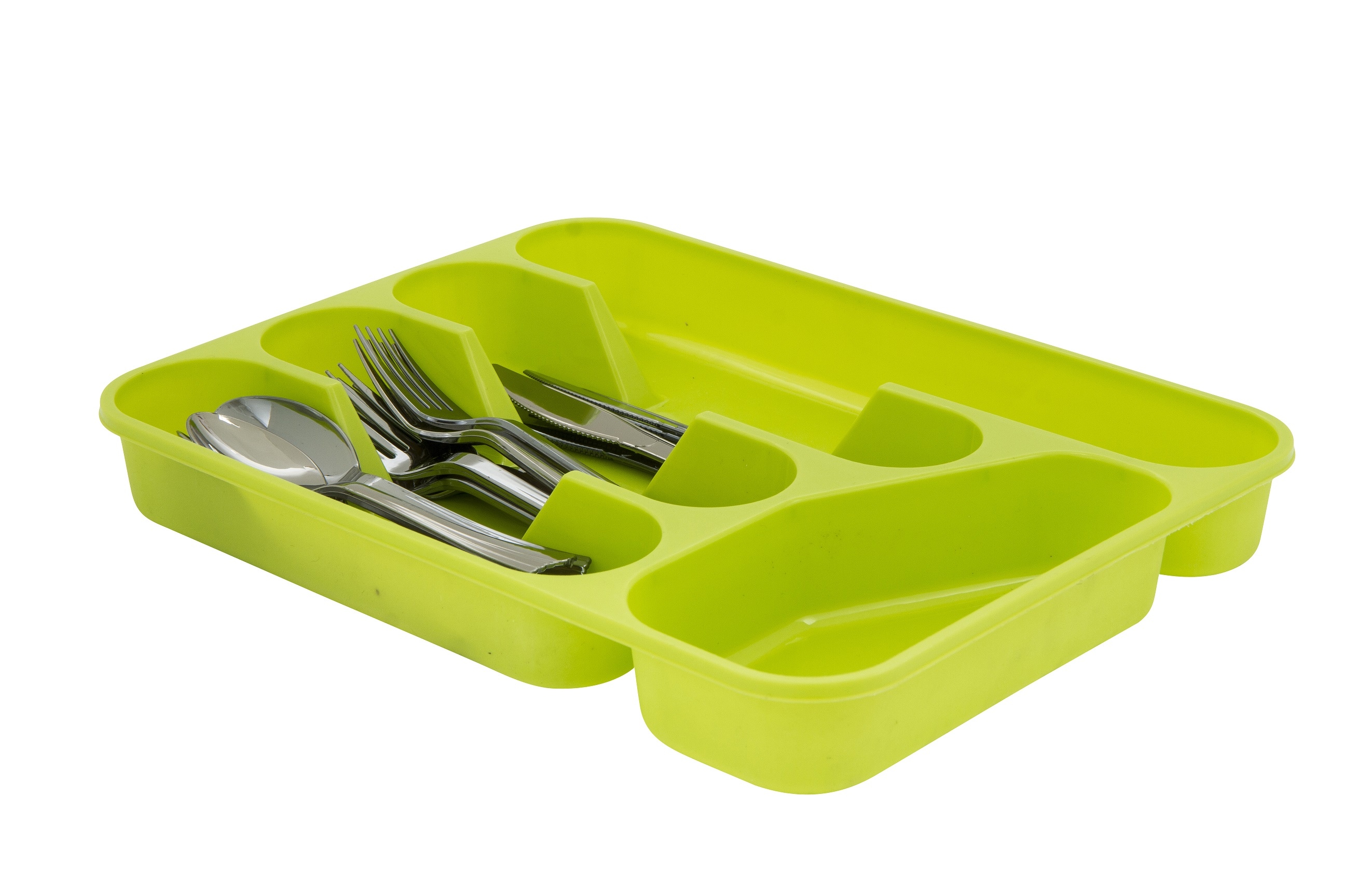 Plastic 5 Section Cutlery & Utensil Drainer Holder Sink Tidy Organiser ...