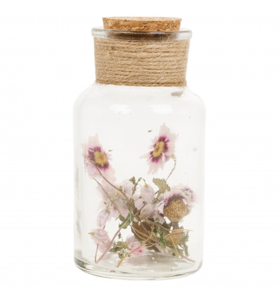 Flower In Glass Bottle 2 Ass