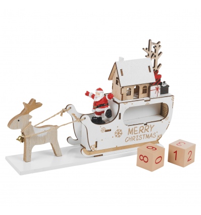 Wooden Sleigh Advent Calendar