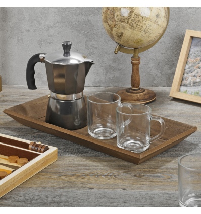 Brown Wood Décor Tray