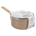 x7 URBN-CHEF Rose Gold Pots & Pans With Wood Look Handles