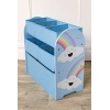 Blue Rainbow Wooden Storage Rack with Six Baskets [248240]