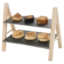 2 Layer Cheese SLate Tray With Stand [001508]