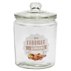 Glass Storage Sweet Jar With Decals [266194]