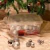 70 Christmas Baubles in Plastic Clip Lid Storage Box