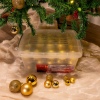 70 Christmas Baubles in Plastic Clip Lid Storage Box