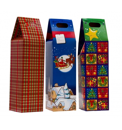 Christmas Wine Bottle Boxes (003649)