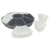 Plastic 6 Section Snack Serving Set with Clip Lid [426466]