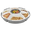 Plastic 6 Section Snack Serving Set with Clip Lid [426466]