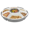 Plastic 6 Section Snack Serving Set with Clip Lid [426466]