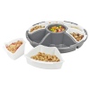 Plastic 6 Section Snack Serving Set with Clip Lid [426466]