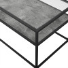 Reversible Shelf Wood & Metal Coffee Table - White Faux Marble/Dark Concrete [780005][188410]