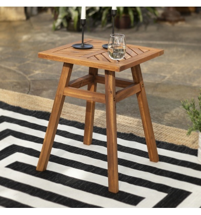 Sqaure Wooden Indoor/Outdoor Side Table [780852][376332]