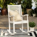 Wooden White Wash Rocking Chair Indoor/Outdoor [376509]