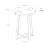 18" Rustic Wooden Side Table with Metal Legs