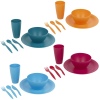 12 Pc Plastic Dinnerware Set Pink