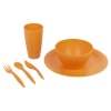 12 Pc Plastic Dinnerware Set Pink