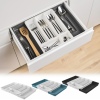 Cutlery Drainer Basket and Extendable Plastic Cutlery Drawer