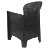 Anthracite KING Plastic Square Garden Table + FOLIA Chairs