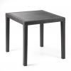 Anthracite KING Plastic Square Garden Table + FOLIA Chairs