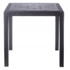 Anthracite KING Plastic Square Garden Table + FOLIA Chairs