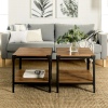 3Pcs Barnwood Coffee Table & End Side Tables Set