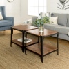 3Pcs Barnwood Coffee Table & End Side Tables Set