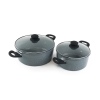 4 Pc DALEMOOR Forged Casserole, Grill & Frying Pan Set