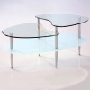 Mariner Dual Oval Glass Coffee Table [010241]