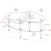 Mariner Dual Oval Glass Coffee Table [010241]