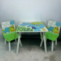 Dino Rawrr Kids Wooden Table & 2 Chairs [998789]