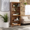 70'' 5 Shelf Solid Wood Bookcase