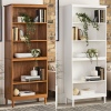 70'' 5 Shelf Solid Wood Bookcase