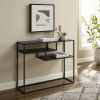 42" Metal & Wood Tiered Shelf Entry Console Tables