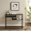 42" Metal & Wood Tiered Shelf Entry Console Tables