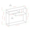 42" Metal & Wood Tiered Shelf Entry Console Tables