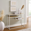 42" Metal & Wood Tiered Shelf Entry Console Tables