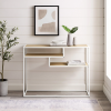 42" Metal & Wood Tiered Shelf Entry Console Tables