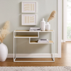 42" Metal & Wood Tiered Shelf Entry Console Tables