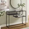 42" Metal & Wood Tiered Shelf Entry Console Tables