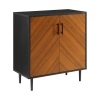 28" Modern Bookmatch Doors Accent Side Cabinet [777227]