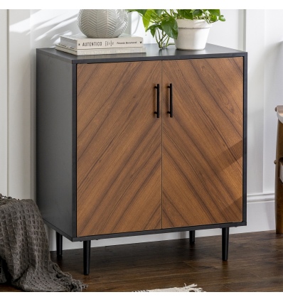 28" Modern Bookmatch Doors Accent Side Cabinet [777227]