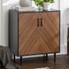 28" Modern Bookmatch Doors Accent Side Cabinet [777227]